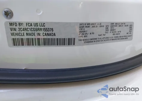 2024 Chrysler Voyager Lx from USA, damaged, VIN 2C4RC1CG6RR155376